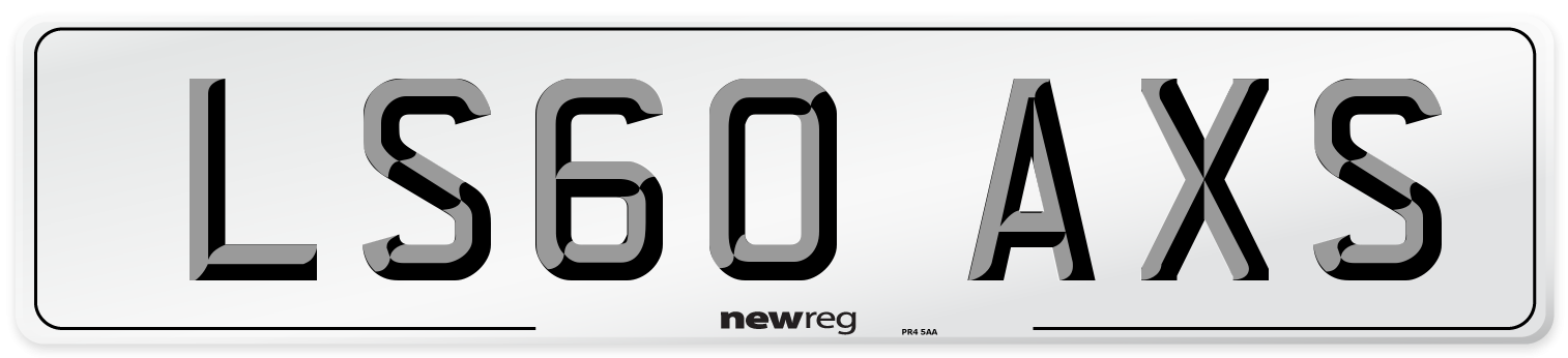 LS60 AXS Number Plate from New Reg